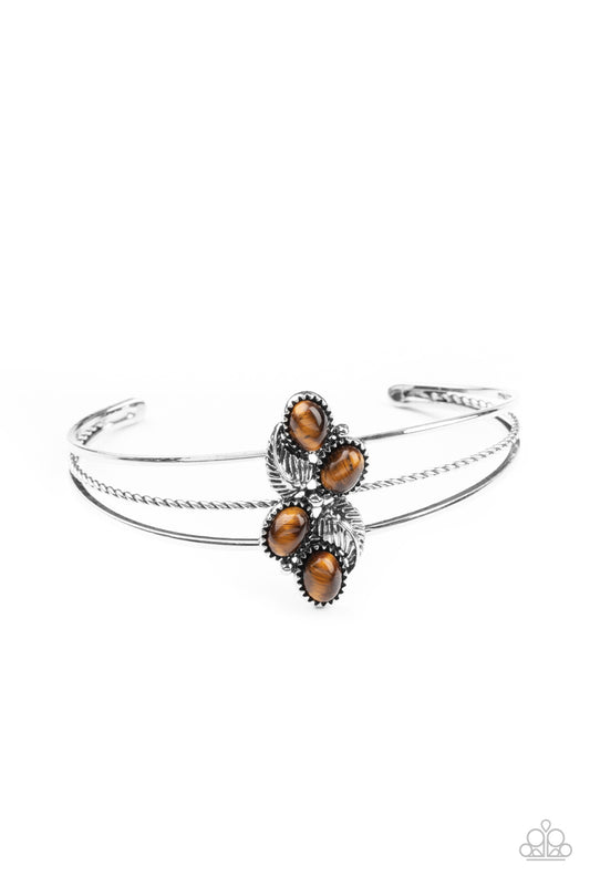 Eco Enthusiast Brown Tigers Eye Stone Bracelet Paparazzi Accessories Free Shipping. #P9SE-BNXX-158XX
