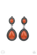 Load image into Gallery viewer, Paparazzi Earring ~ Carefree Clairvoyance - Orange Clip-On Earring
