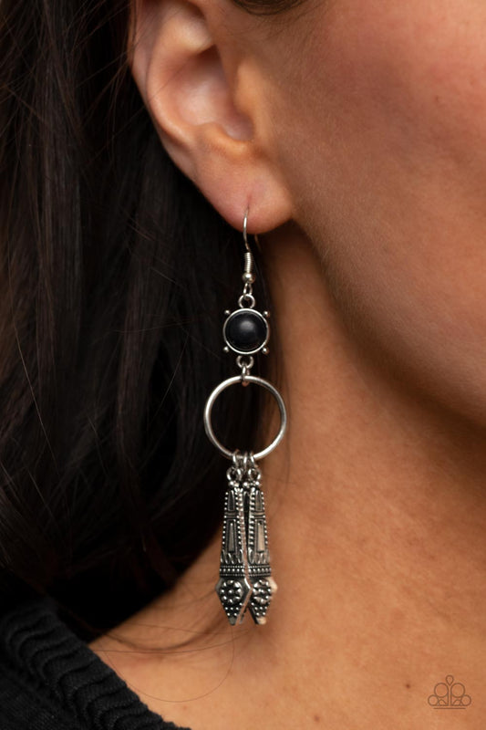 Prana Paradise - Black Floral Earrings. Get Free Shipping. #P5SE-BKXX-224XX