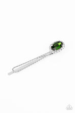 Load image into Gallery viewer, Gala Glitz - Green Hair Clip Paparazzi Accessories
