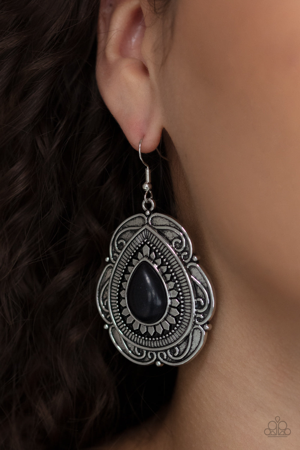 Southwestern Soul - Black Earrings Paparazzi Accessories #P5SE-BKXX-227XX Five Dollar Jewelry