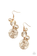 Load image into Gallery viewer, Pearl Dive - Gold and White Pearl Earring Paparazzi Accessories. #P5ST-GDXX-021XX. Free Shipping
