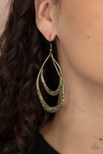 Load image into Gallery viewer, Paparazzi Earring ~ Beyond Your GLEAMS - Brass
