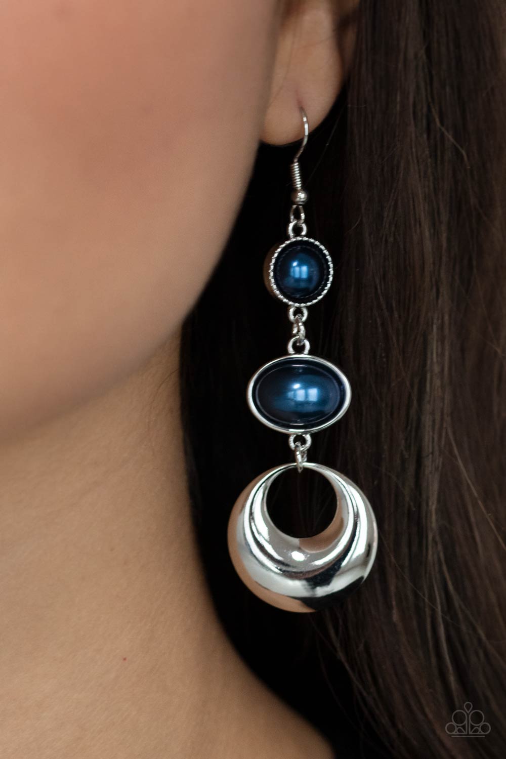 Bubbling To The Surface Blue Earring Paparazzi Accessories. Subscribe and Save