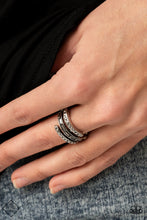 Load image into Gallery viewer, Paparazzi Ring ~ More To Go Around - Silver  - March 2021 Fashion Fix Ring
