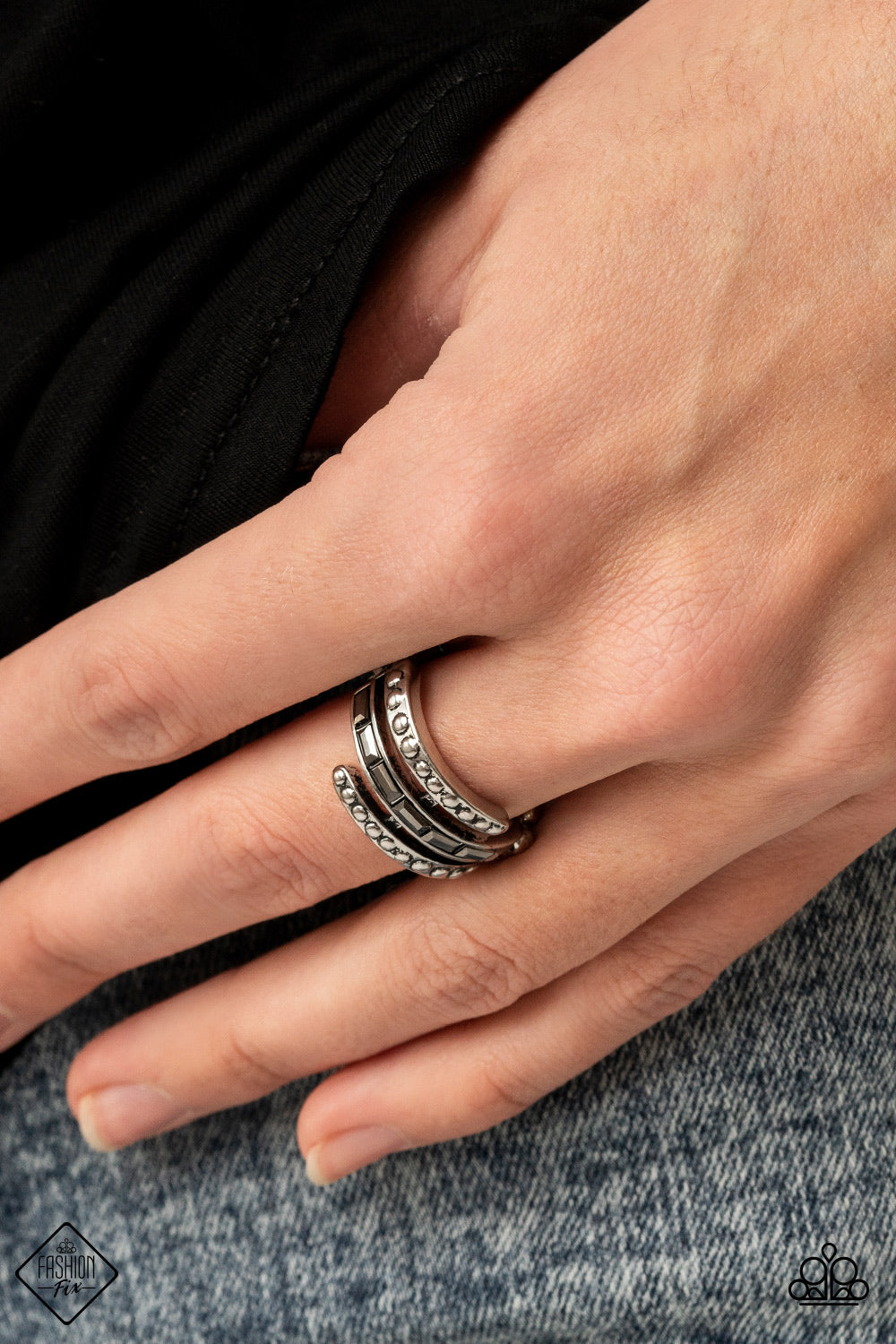 Paparazzi Ring ~ More To Go Around - Silver  - March 2021 Fashion Fix Ring
