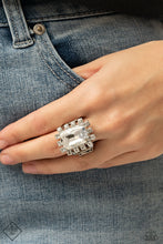Load image into Gallery viewer, Paparazzi Ring ~ Galactic Glamour - White  - March 2021 Fashion Fix Ring
