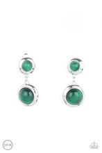 Load image into Gallery viewer, Paparazzi Subtle Smolder Green Earring. Green Moonstone earring. Subscribe &amp; Save. 
