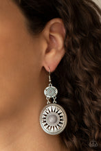 Load image into Gallery viewer, Paparazzi Earring ~ Temple of The Sun - Silver
