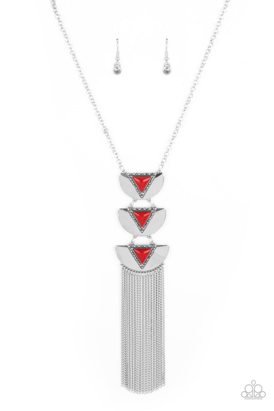 Paparazzi Gallery Expo Red Necklace with Pendant. $5.00 Jewelry. Free Shipping! #P2TR-RDXX-088XX