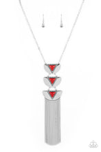 Load image into Gallery viewer, Paparazzi Gallery Expo Red Necklace with Pendant. $5.00 Jewelry. Free Shipping! #P2TR-RDXX-088XX
