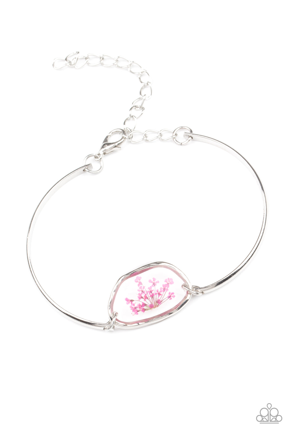 Prairie Paradise Pink Dainty Floral Bracelet Paparazzi Accessories.#P9DA-PKXX-078XX. Free Shipping