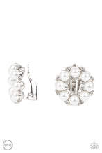 Load image into Gallery viewer, Paparazzi Earring ~ Roundabout Ritz - White Clip-On Earring
