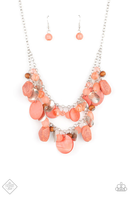 Spring Goddess Orange Necklace Paparazzi Accessories April 2021 Fashion Fix. #P2ST-OGXX-080ZZ. 