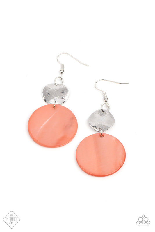 Opulently Oasis - Orange Earrings Paparazzi Accessories 5$ Jewelry #P5SE-OGXX-155ZZ