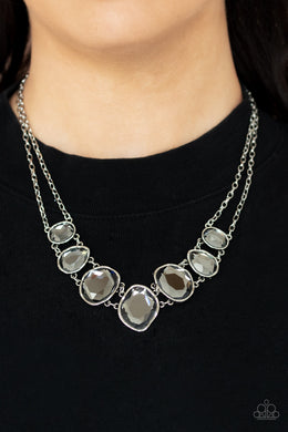 Absolute Admiration Silver Necklace Paparazzi Accessories. Get Free Shipping! #P2ST-SVXX-151XX