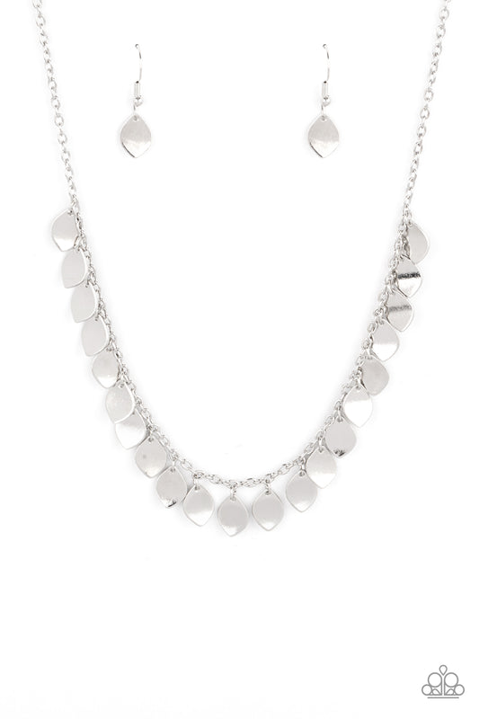 Paparazzi Necklace ~ Dainty DISCovery - Silver 