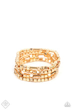 Load image into Gallery viewer, Paparazzi Metro Materials - Gold Bracelet April 2021 Fashion Fix
