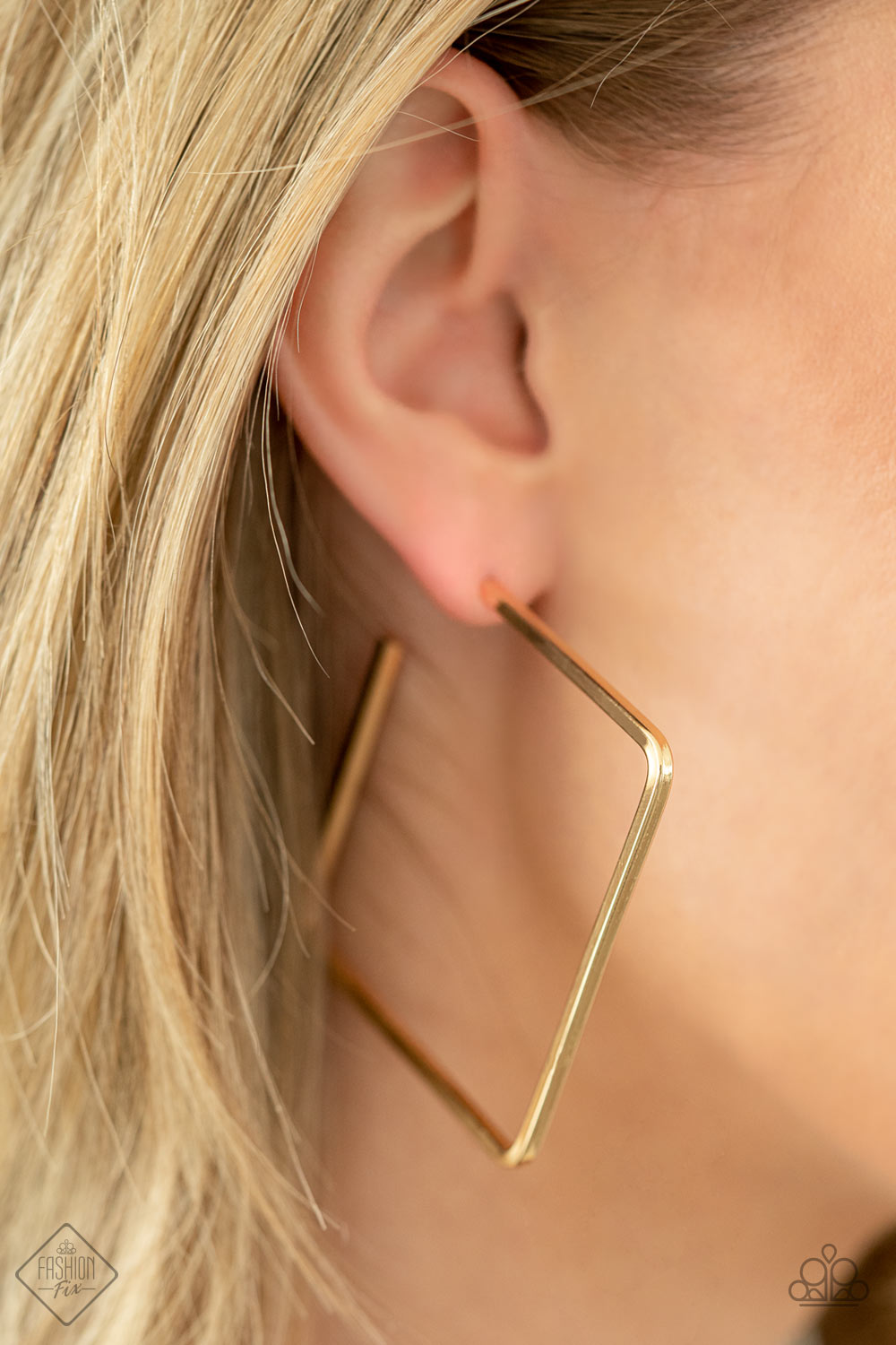 Paparazzi Fashion Fix Earring ~ Material Girl Magic - Gold Hoops - April 2021 Fashion Fix Earring