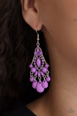 STAYCATION Home - Purple Earring Paparazzi Accessories