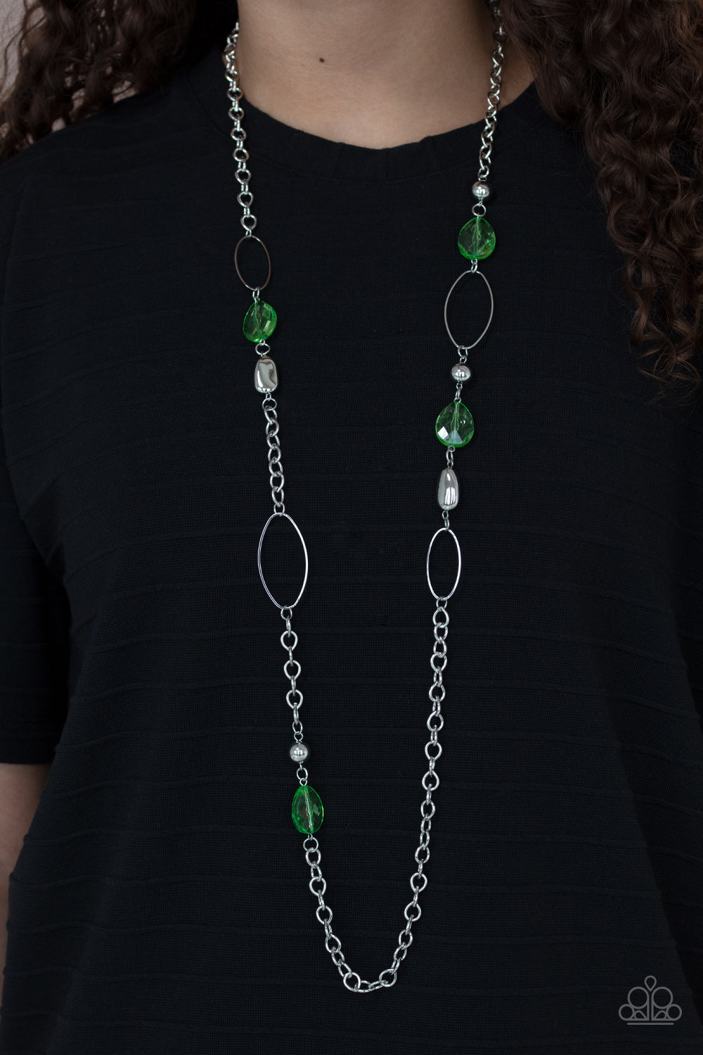 Paparazzi SHEER As Fate - Green Necklace