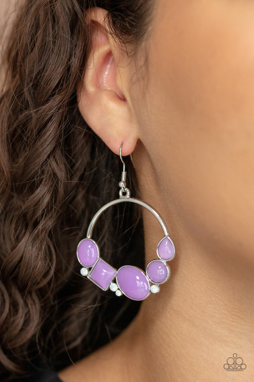 Paparazzi Earring ~ Beautifully Bubblicious - Purple