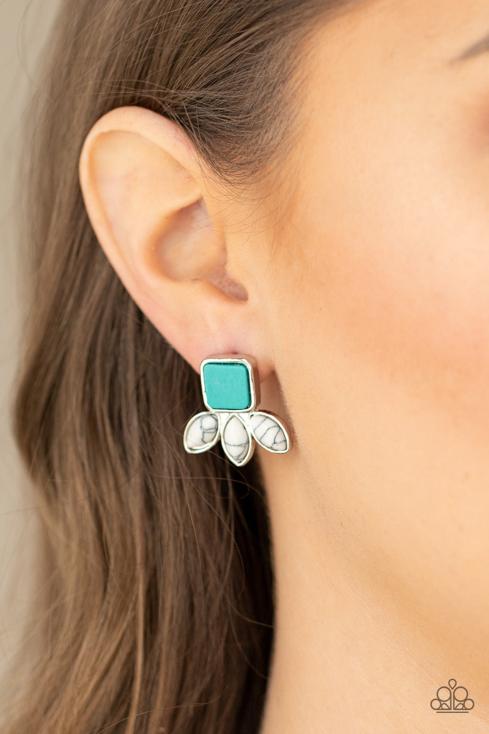 Paparazzi Earring ~ Hill Country Blossoms - Blue