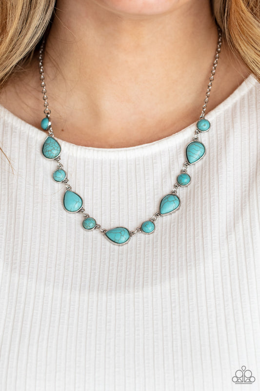 Heavenly Teardrops - Blue Necklace Paparazzi Accessories. Get Free Shipping. #P2SE-BLXX-462XX