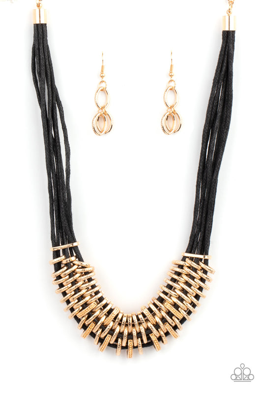 Paparazzi Necklace ~ Lock, Stock, and SPARKLE - Gold