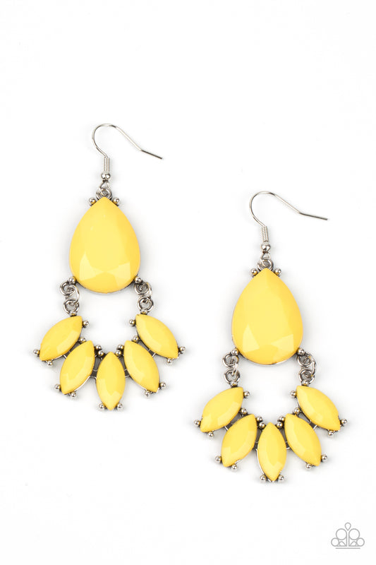 Paparazzi Earring ~ POWERHOUSE Call - Yellow