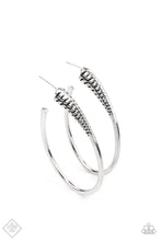 Load image into Gallery viewer, Paparazzi Fashion Fix Earring ~ Fully Loaded - Silver - April 2021 Fashion Fix Earring
