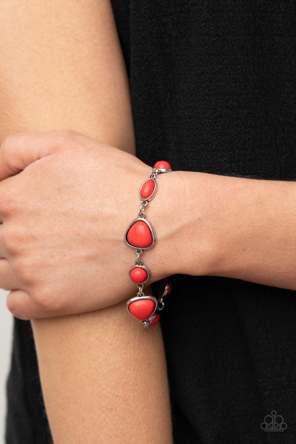 Eco-Friendly Fashionista - Red Bracelet Paparazzi Accessories #P9SE-RDXX-231BH