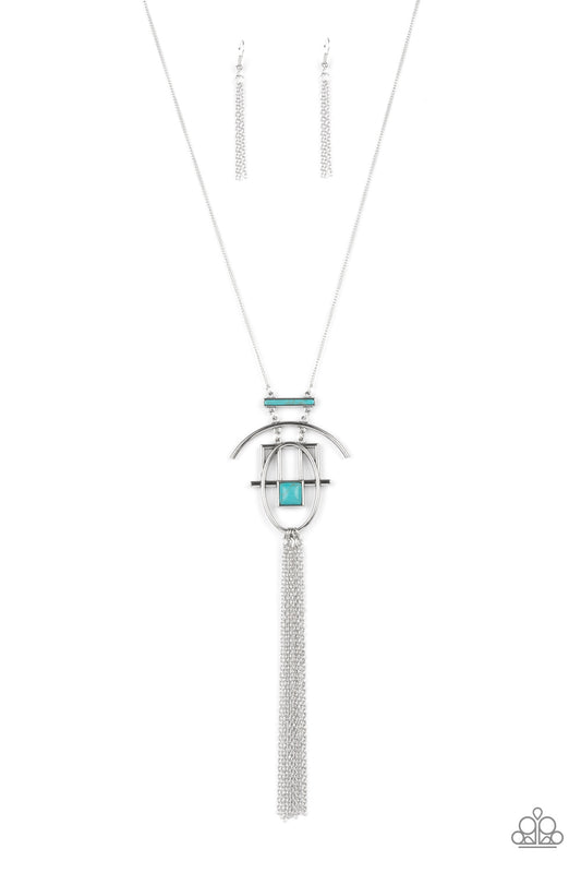 Eco Echoes - Blue Necklace Paparazzi Accessories