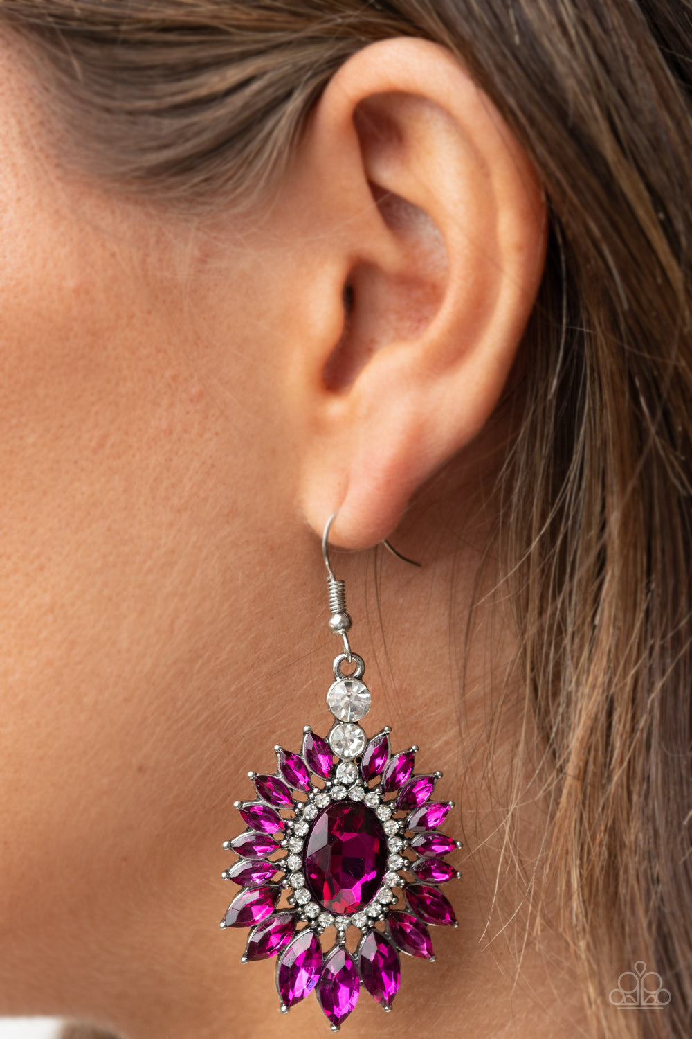 Big Time Twinkle Pink Earrings Paparazzi Accessories. Subscribe and Save.