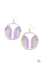 Load image into Gallery viewer, Paparazzi Delightfully Deco Purple Earrings. Fishook $5 earring. Subscribe &amp; Save. #P5WH-PRXX-231XX
