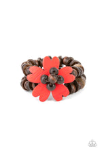 Load image into Gallery viewer, Paparazzi Tropical Flavor Red Wooden Bracelet. Get Free Shipping. #P9WH-RDXX-161XX. $5 bracelet
