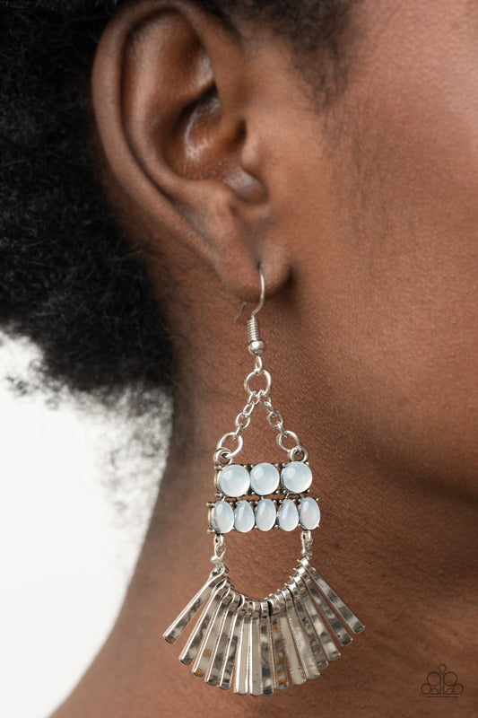 Paparazzi Earrings ~ A FLARE For Fierceness - White