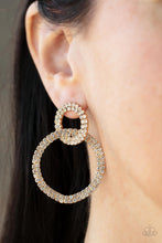 Load image into Gallery viewer, Paparazzi ​Intensely Icy Gold Earrings. Get Free Shipping. #P5PO-GDXX-145XX

