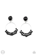 Load image into Gallery viewer, Paparazzi Cabaret Charm - Black Earrings Dainty Clip-On Earring
