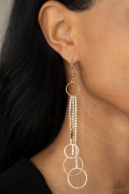 Paparazzi Demurely Dazzling Gold Earrings. Subscribe & Save. #P5RE-GDXX-239XX