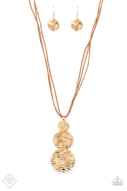 Paparazzi Necklace ~ Circulating Shimmer - Gold 