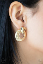 Load image into Gallery viewer, Paparazzi Industrial Innovator - Gold Earrings $5 Jewelry. Subscribe &amp; Save. #P5CO-GDXX-061XX
