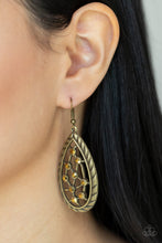 Load image into Gallery viewer, Paparazzi Earring ~ Industrial Incandescence - Brass
