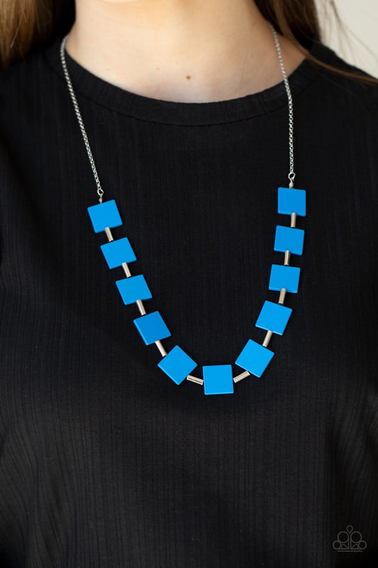 Hello, Material Girl - Blue Necklace Paparazzi Accessories