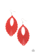 Load image into Gallery viewer, ​Tahiti Tankini - Red Wooden Earrings Paparazzi Accessories. Subscribe &amp; Save. #P5SE-RDXX-177XX
