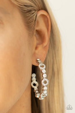 Swoon-Worthy Sparkle White Hoop Earrings Paparazzi Accessories. #P5HO-WTXX-099XX. Subscribe & Save.