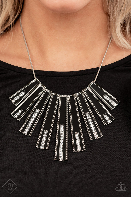 FAN-tastically Deco - Black Necklace Paparazzi Accessories Fashion Fix