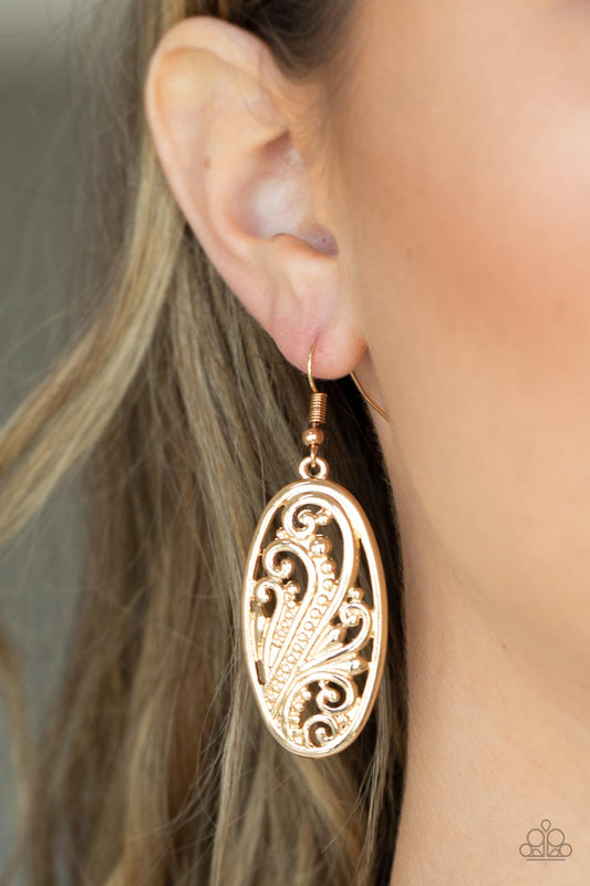 Paparazzi Earring ~ High Tide Terrace - Gold