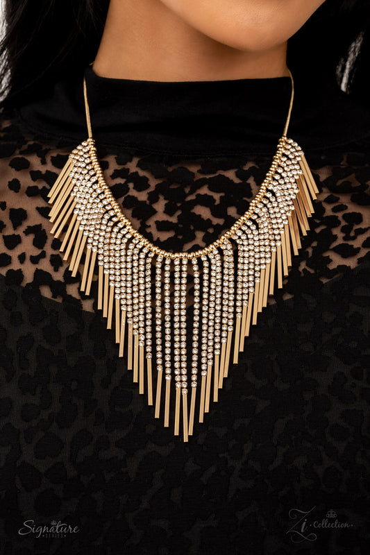 Paparazzi The Amber Gold Zi Necklace 2021 Zi Signature Collection. Get Free Shipping! #Z2107