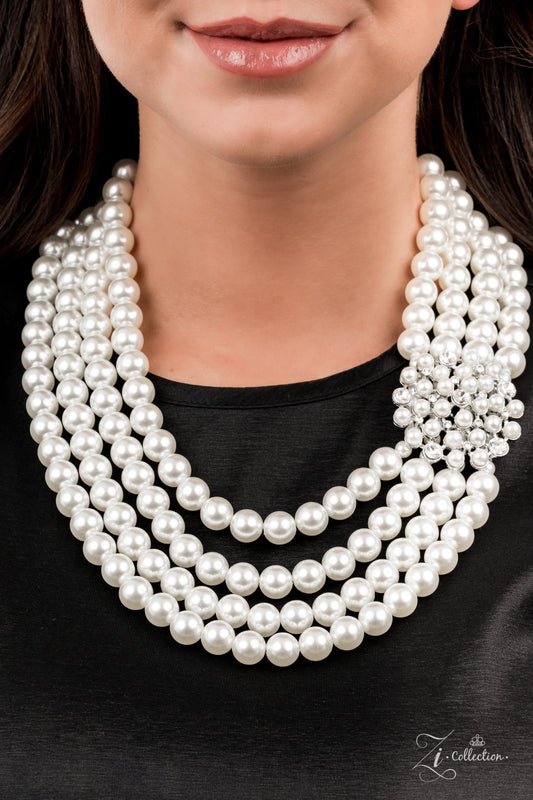 Paparazzi Romantic White Pearl Zi Necklace. Get Free Shipping. #Z2114.